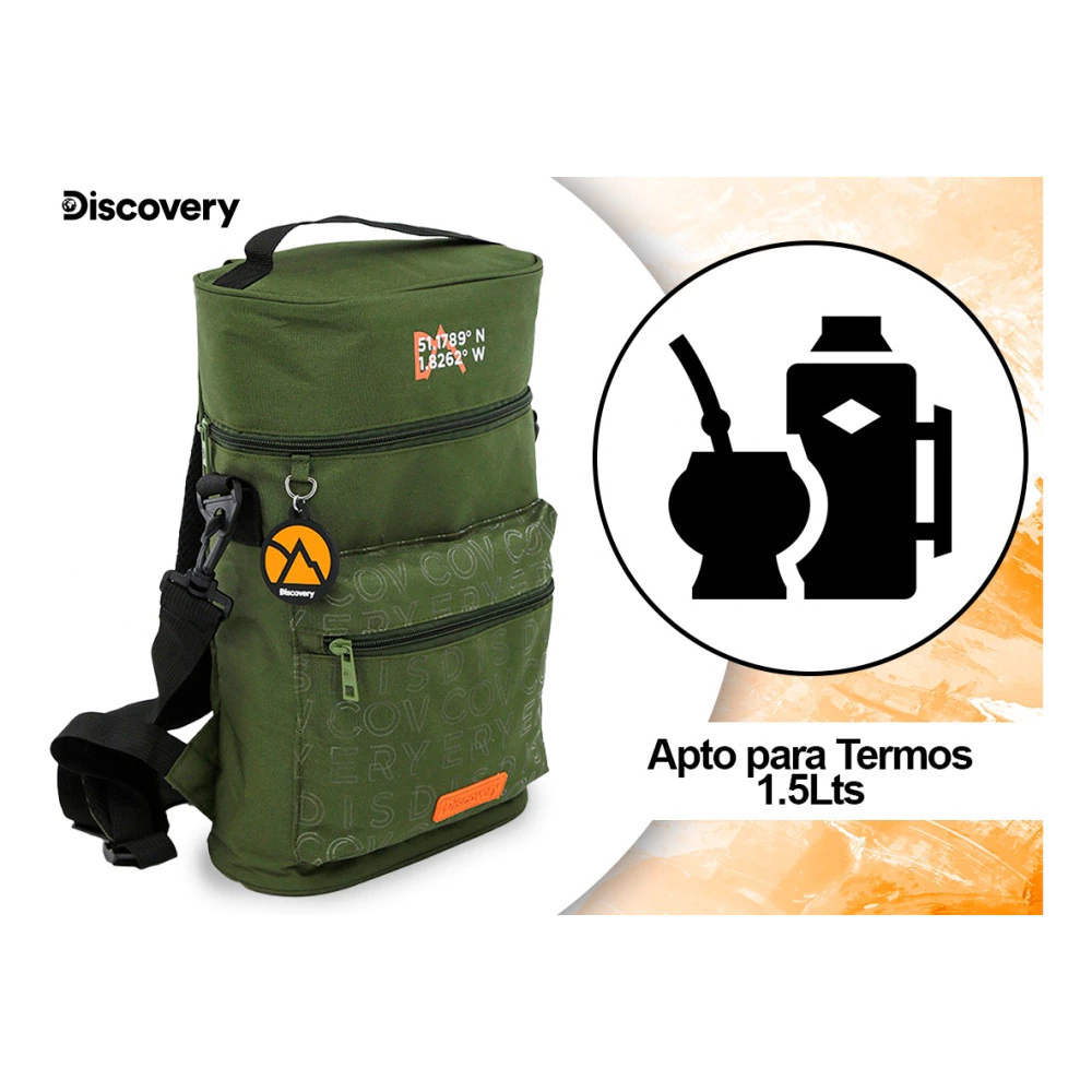 Bolso Mochila Porta Termo Discovery Colores Varios