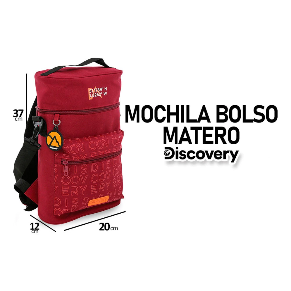 Bolso Mochila Porta Termo Discovery Colores Varios