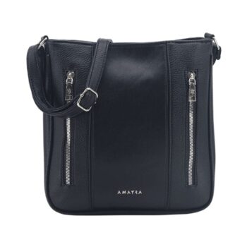 Cartera Bandolera Amayra Eco Cuero Negro