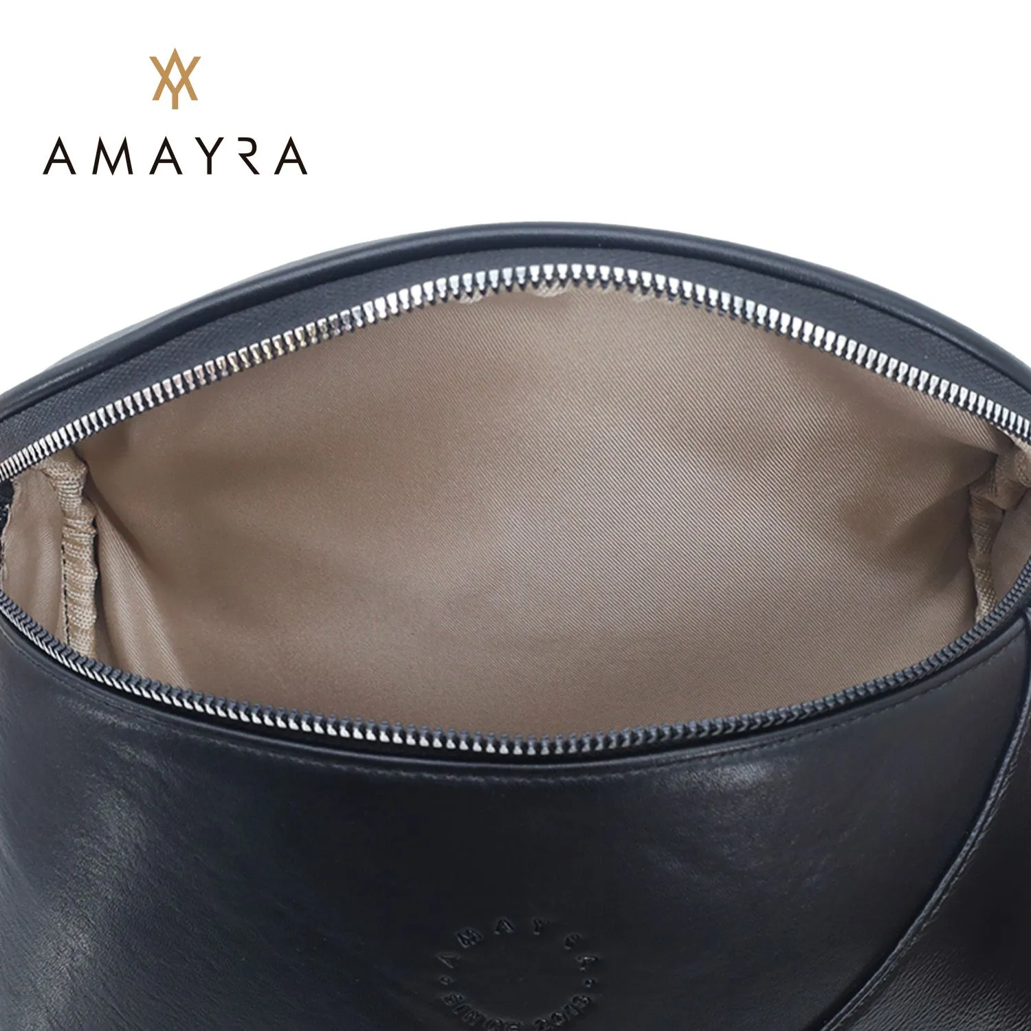 Riñonera Amayra Grande Eco Cuero Negra