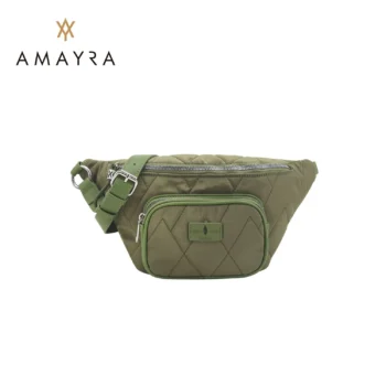 Riñonera Urbana Amayra Microfibra Verde