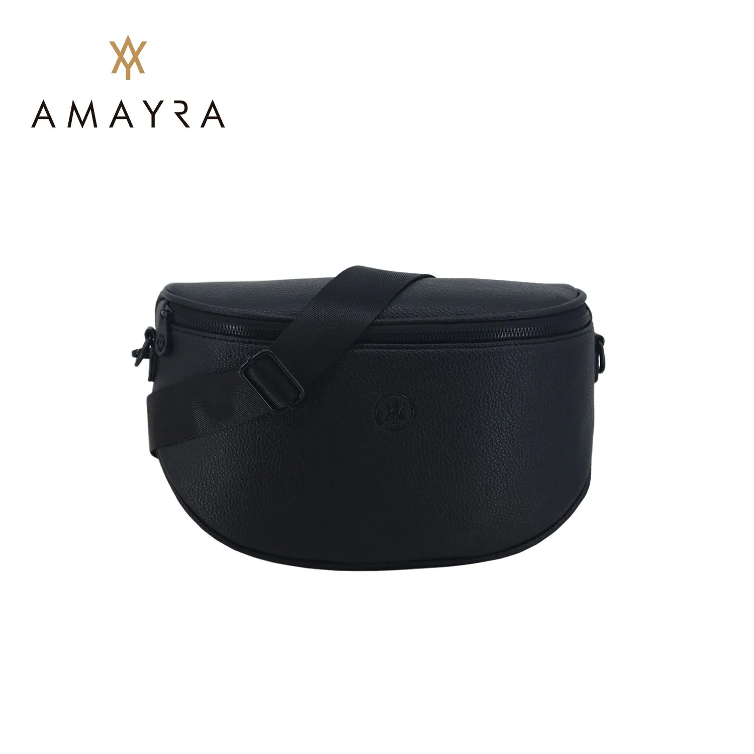 Riñonera Amayra Grande Eco Cuero Negra