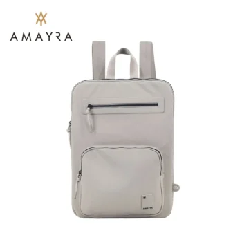 Mochila Amayra P/Notebook Hasta 17" Tela Gris