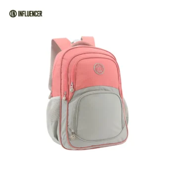 Mochila Influencer Urbana 18,5" Tela Combinada Colores Varios