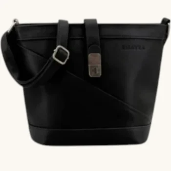 Cartera Amayra Bandolera Eco Cuero Negro
