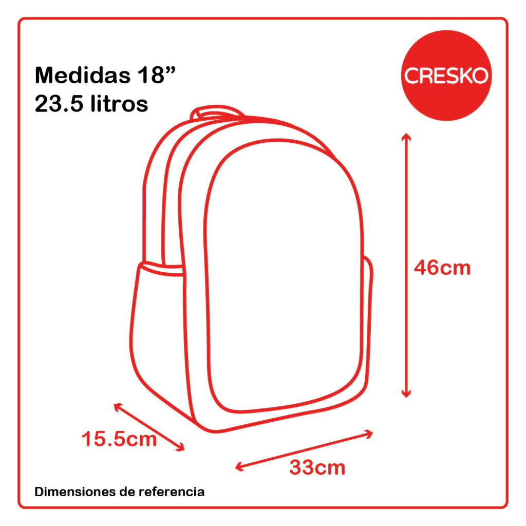 Mochila Boca Juniors c/carro 18". Tamaño Grande.