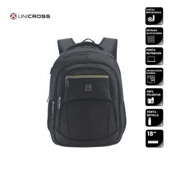 Mochila Unicross P/Notebook 18" Tela Muy Reforzada