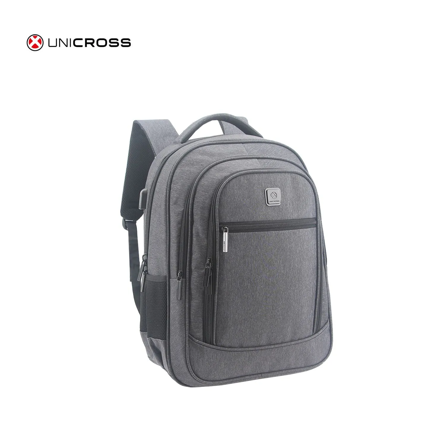 Mochila Unicross P/Notebook 19" Gris Muy Reforzada"
