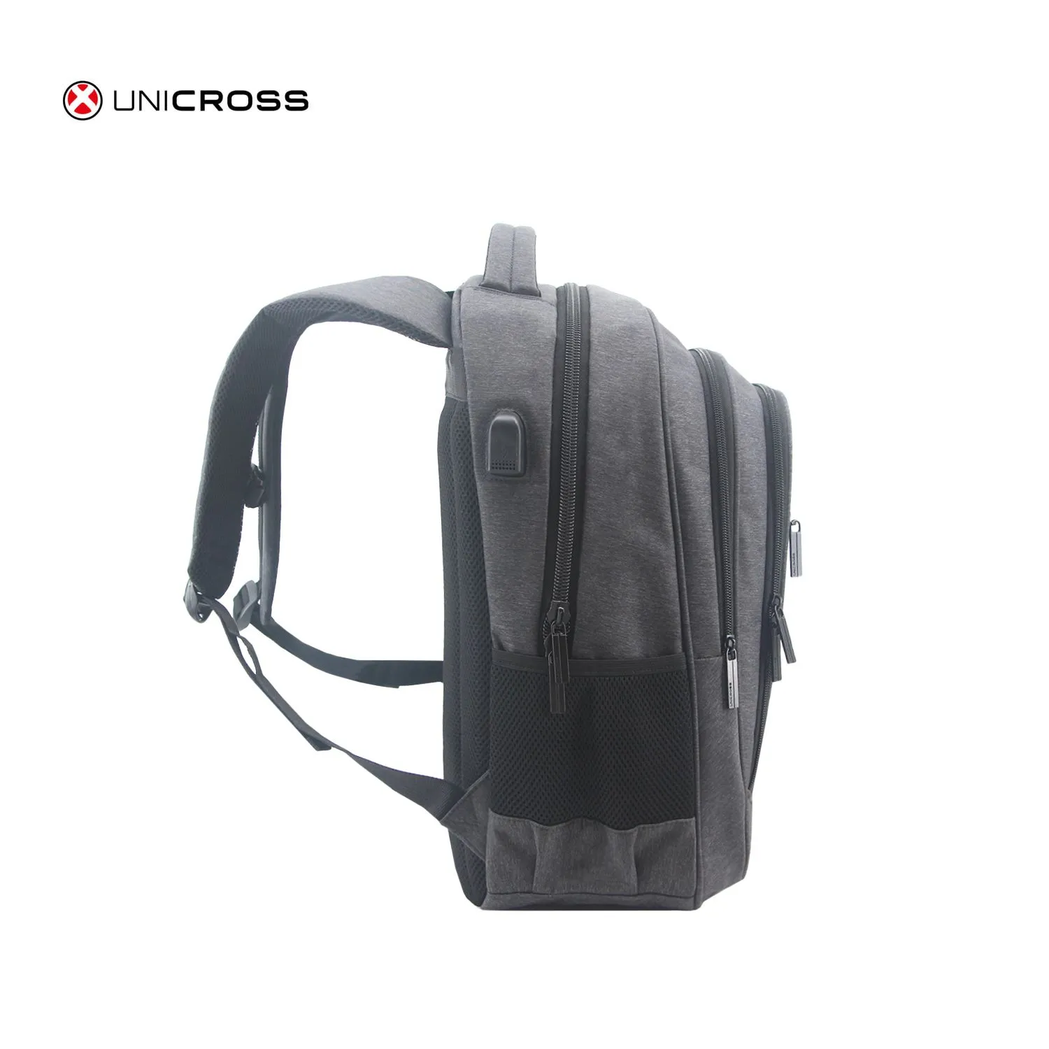 Mochila Unicross P/Notebook 19" Gris Muy Reforzada"