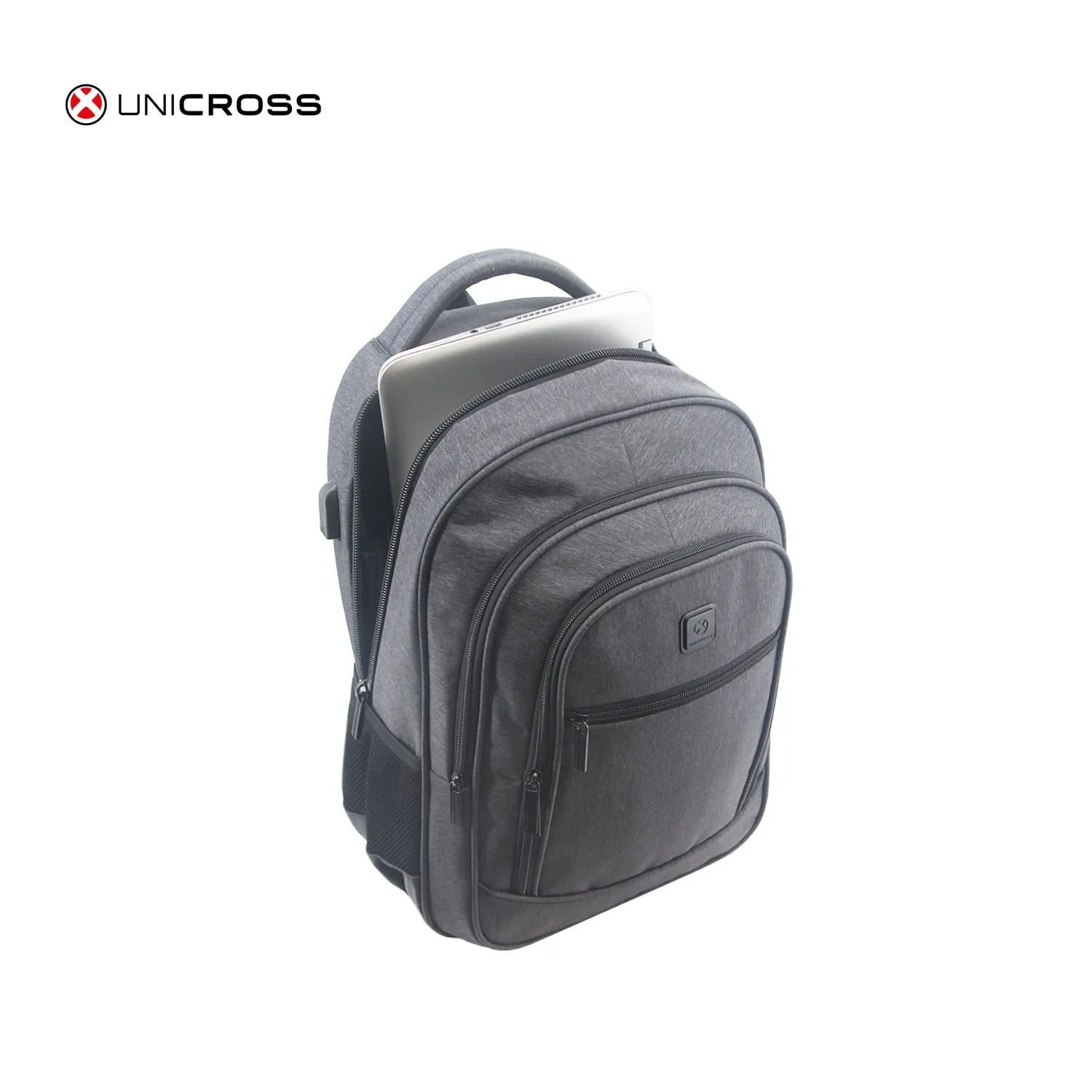 Mochila Unicross P/Notebook 19" Gris Muy Reforzada"