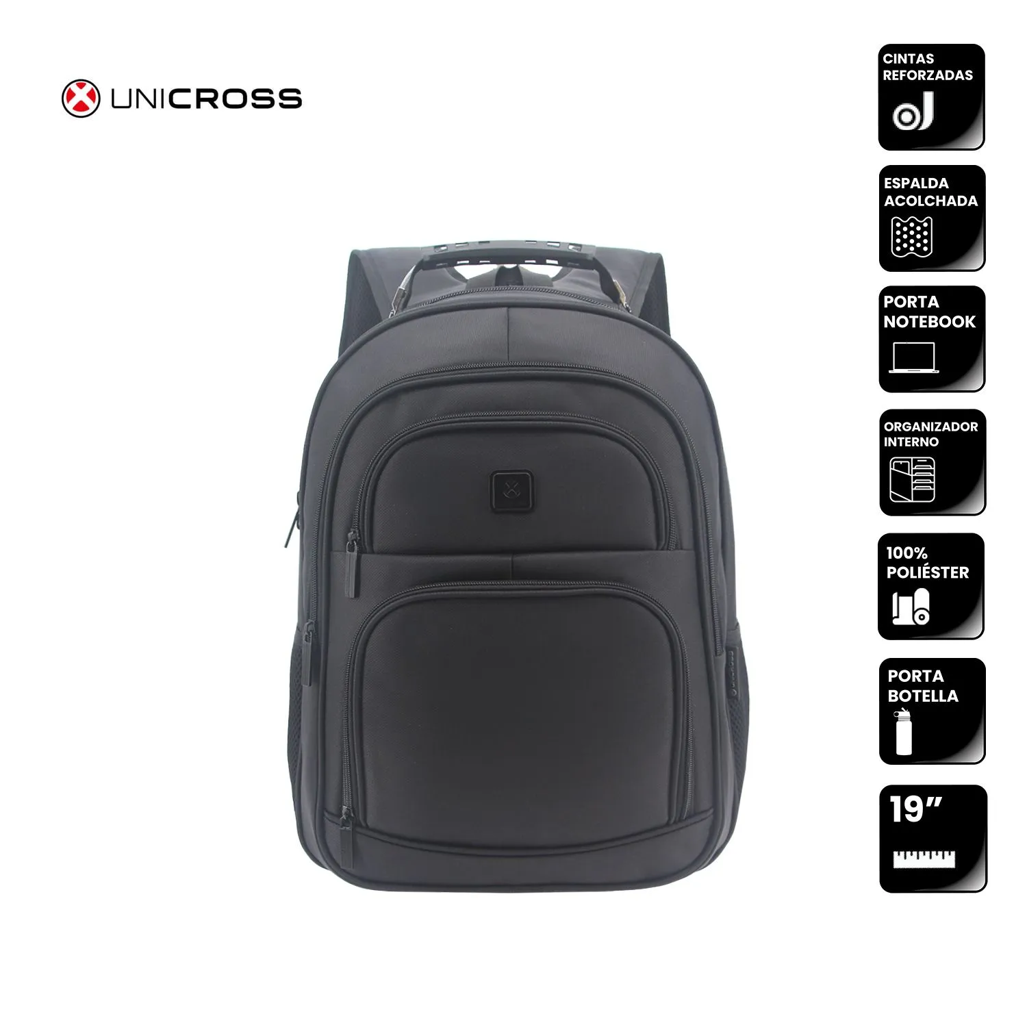 Mochila Unicross P/Notebook 19" Negra
