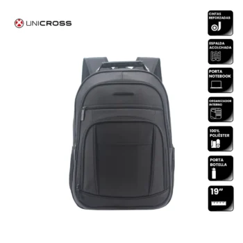 Mochila Unicroos P/Notebook 19" Negra