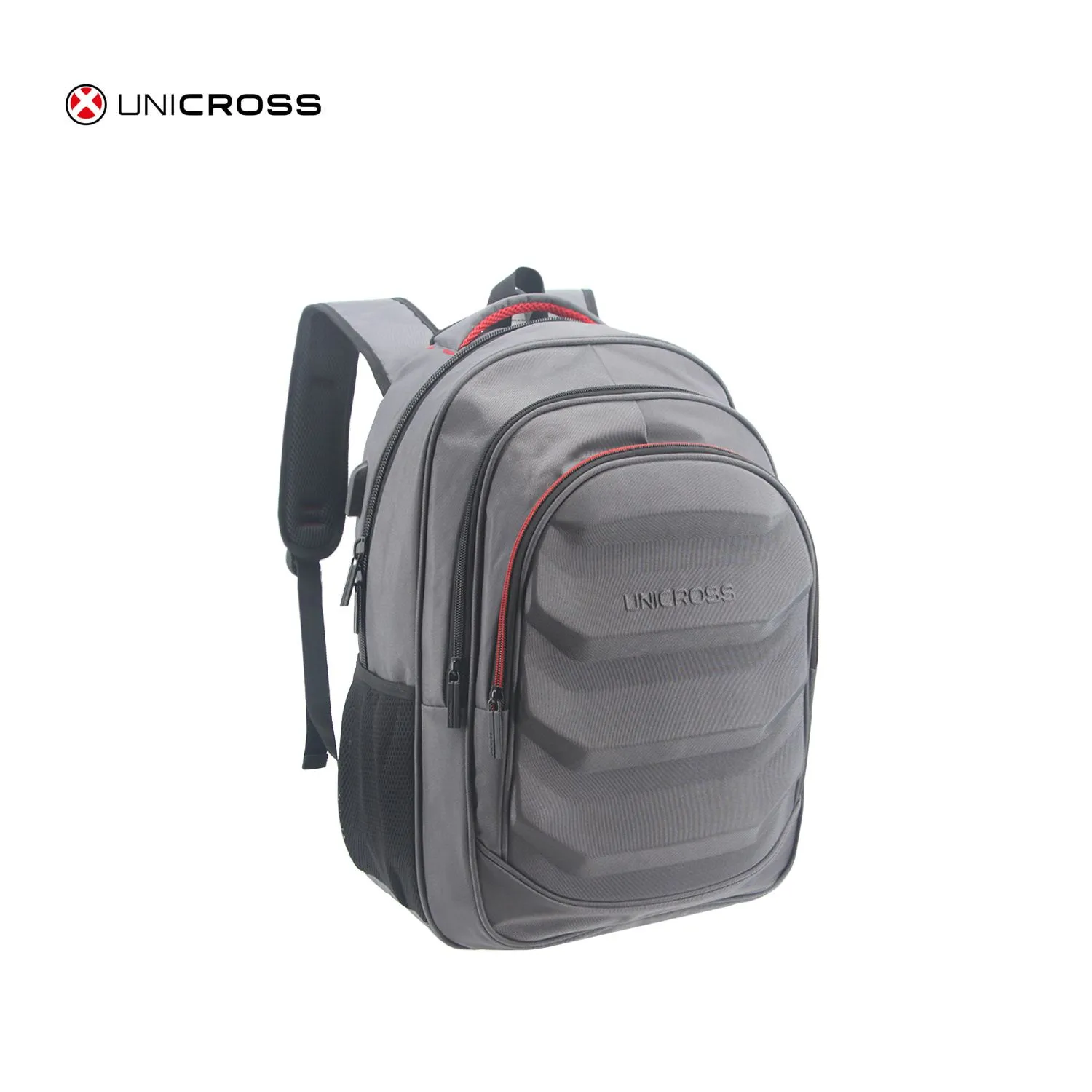 Mochila Unicross P/Notebook 19" Gris Súper Reforzada