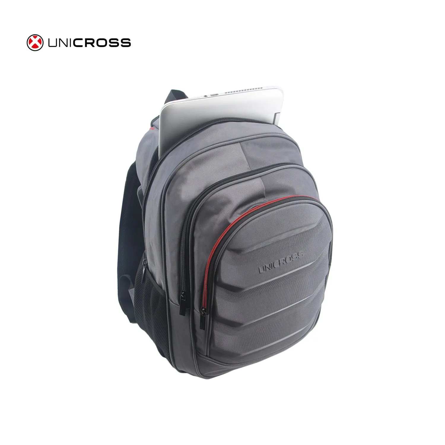 Mochila Unicross P/Notebook 19" Gris Súper Reforzada