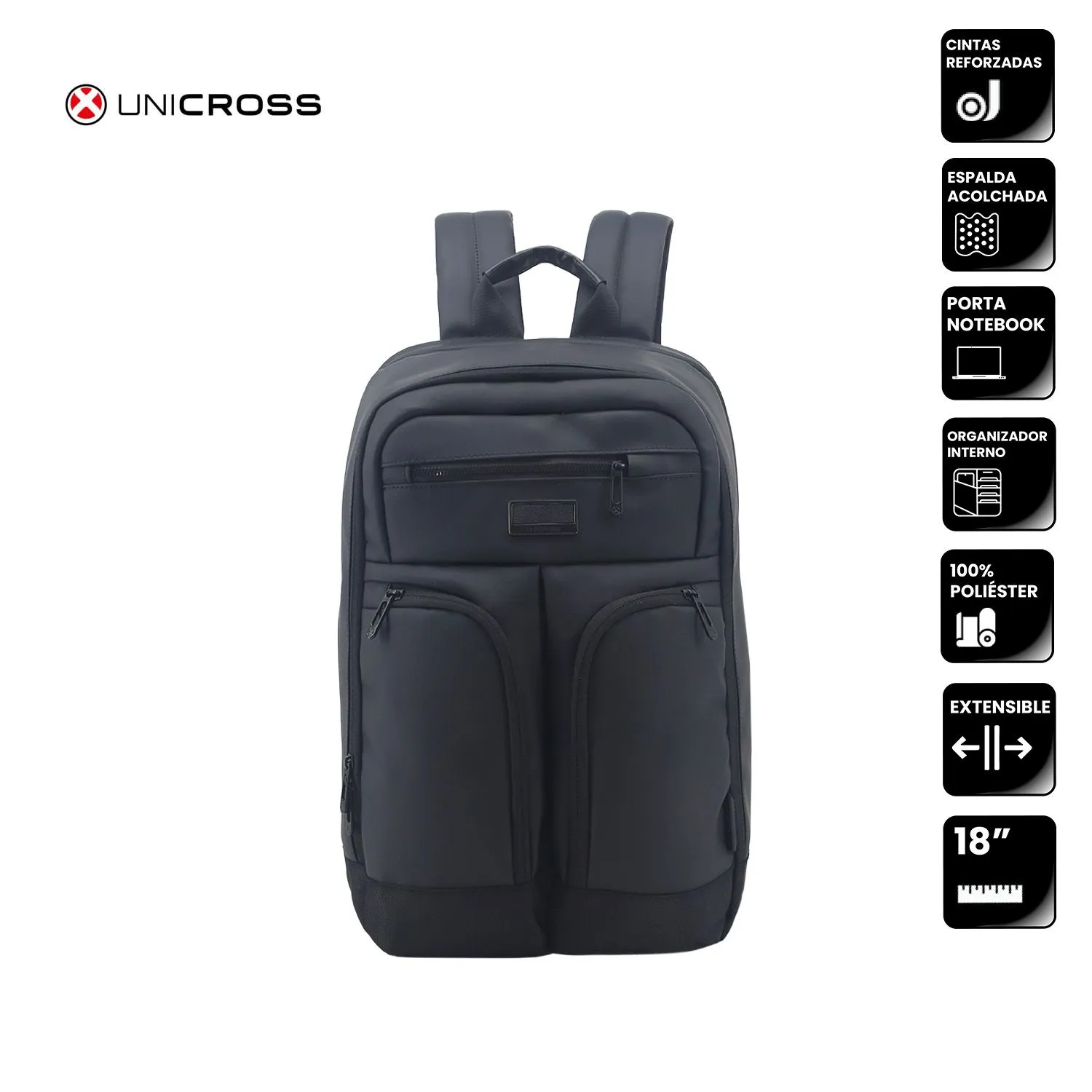Mochila Unicross P/Notebook Negra
