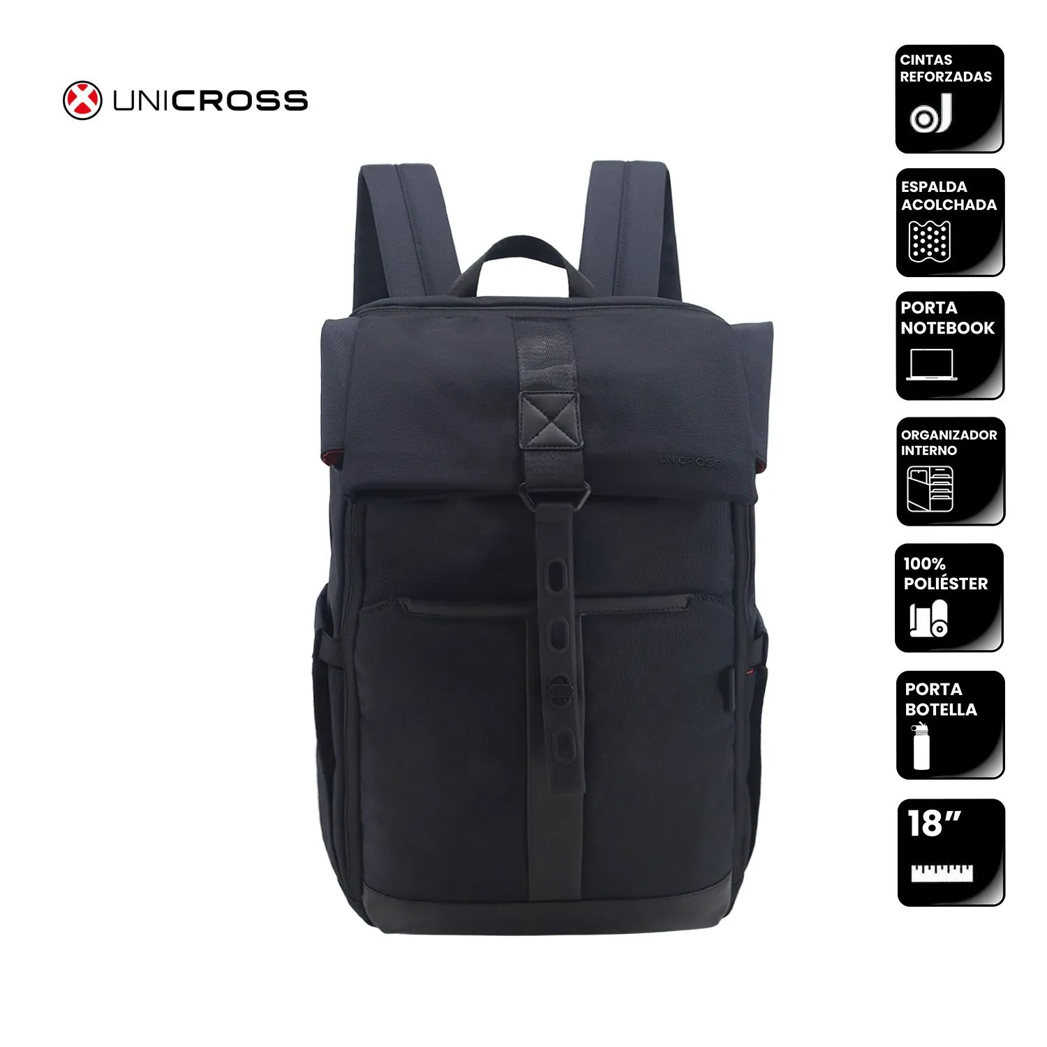 Mochila Unicross P/Notebook 18" C/Solapa