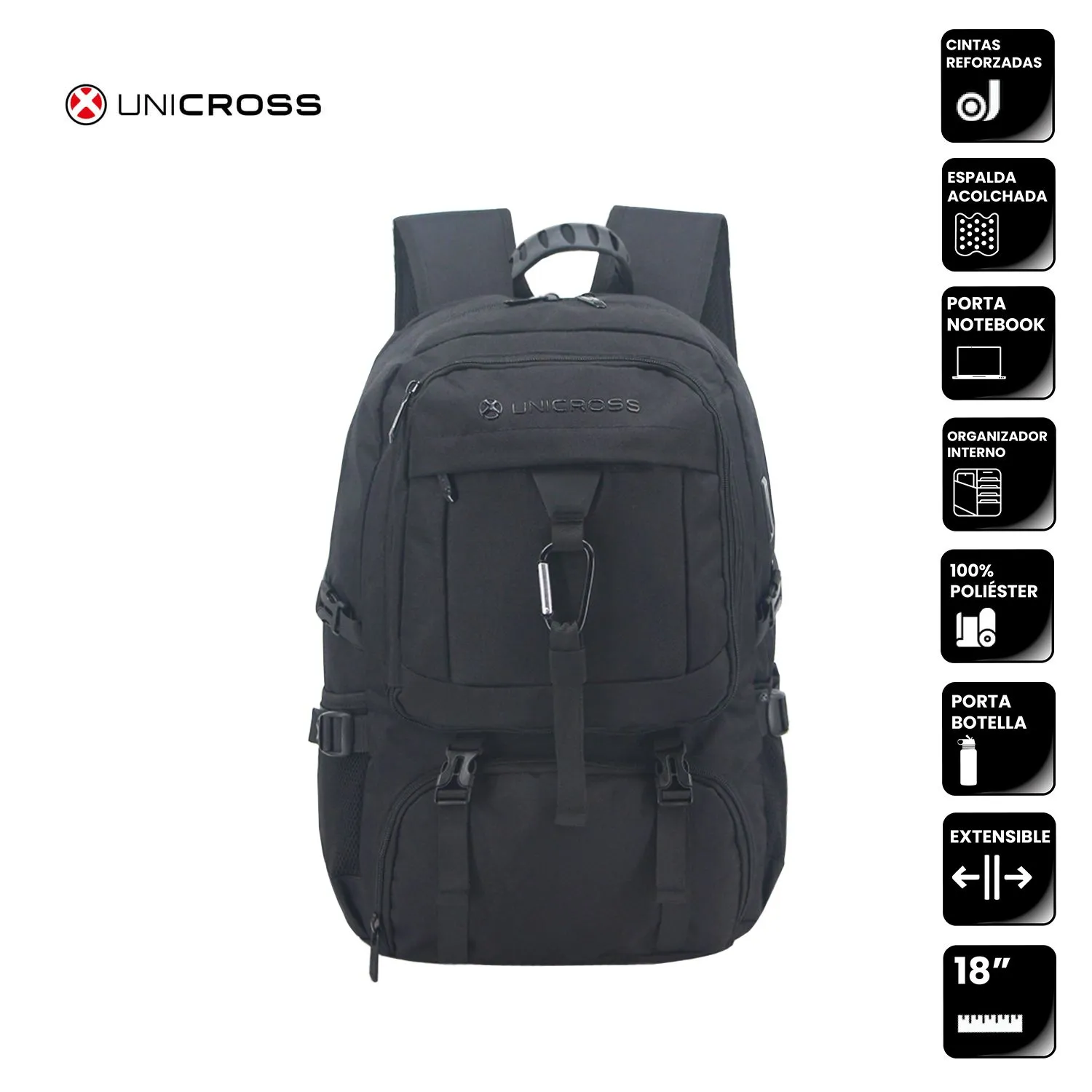 Mochila Unicross Negra 18"