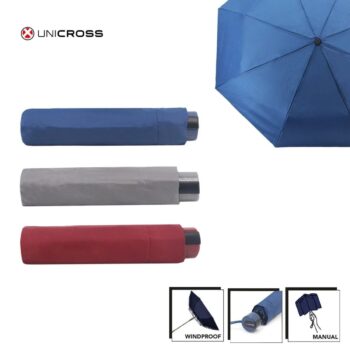 Paragua Unicross Corto Manual Liso Colores Varios