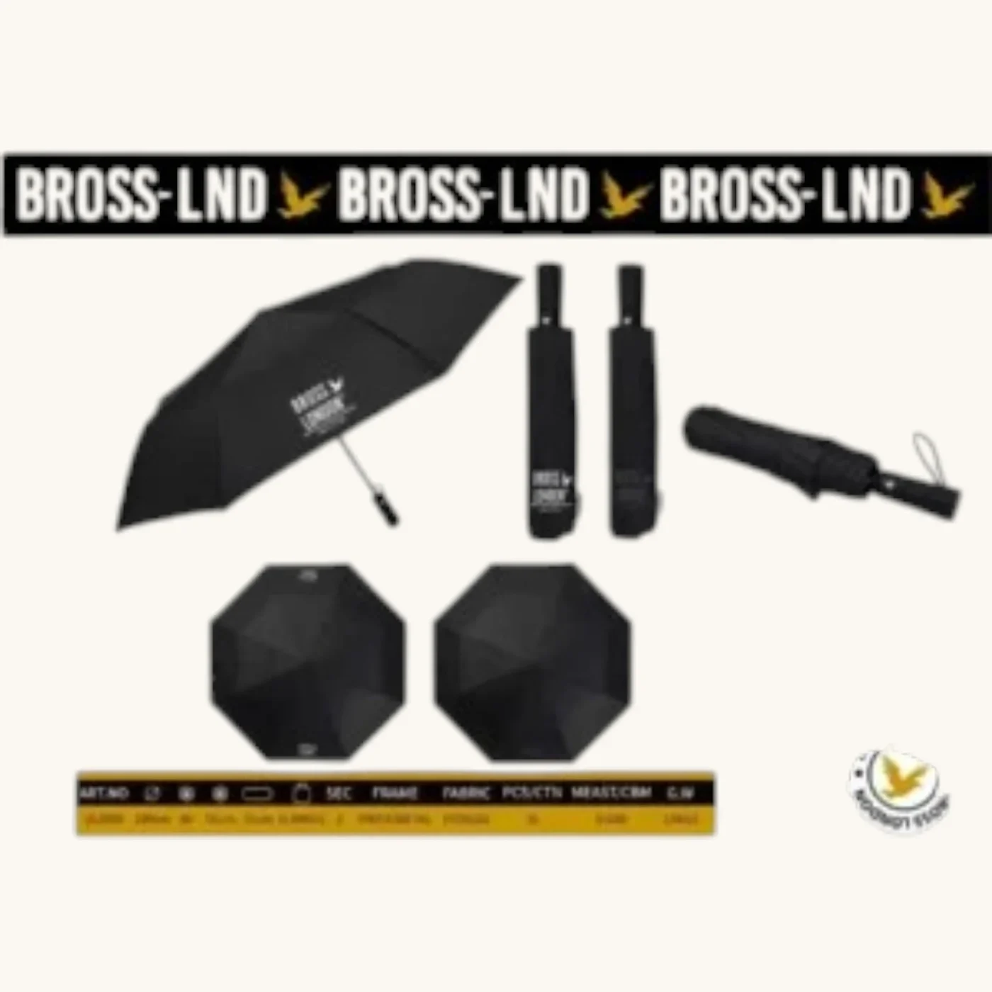Paragua Bross London P/Hombre Corto Automático