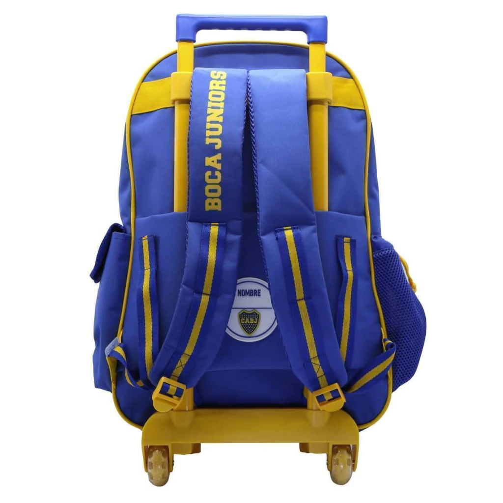 Mochila Boca Juniors c/carro 18". Tamaño Grande.