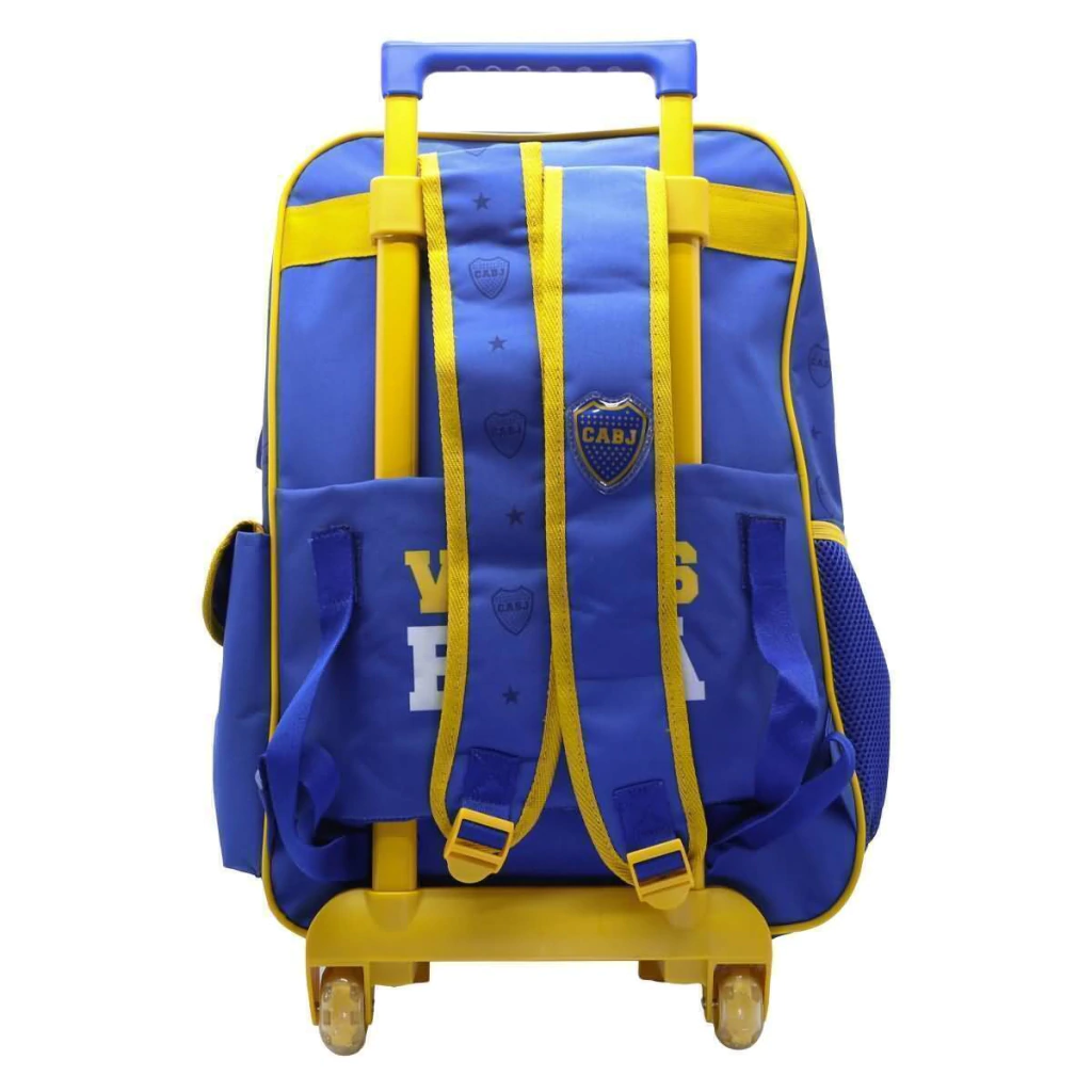 Mochila Boca Juniors c/carro 18". Tamaño Grande.