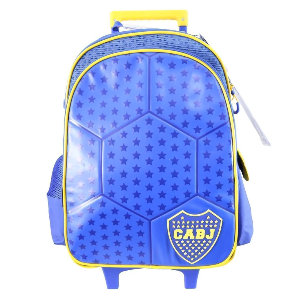 Mochila Boca Juniors c/carro 18". Tamaño Grande.