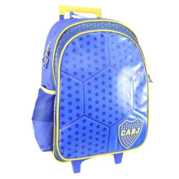 Mochila Boca Juniors c/carro 18". Tamaño Grande.
