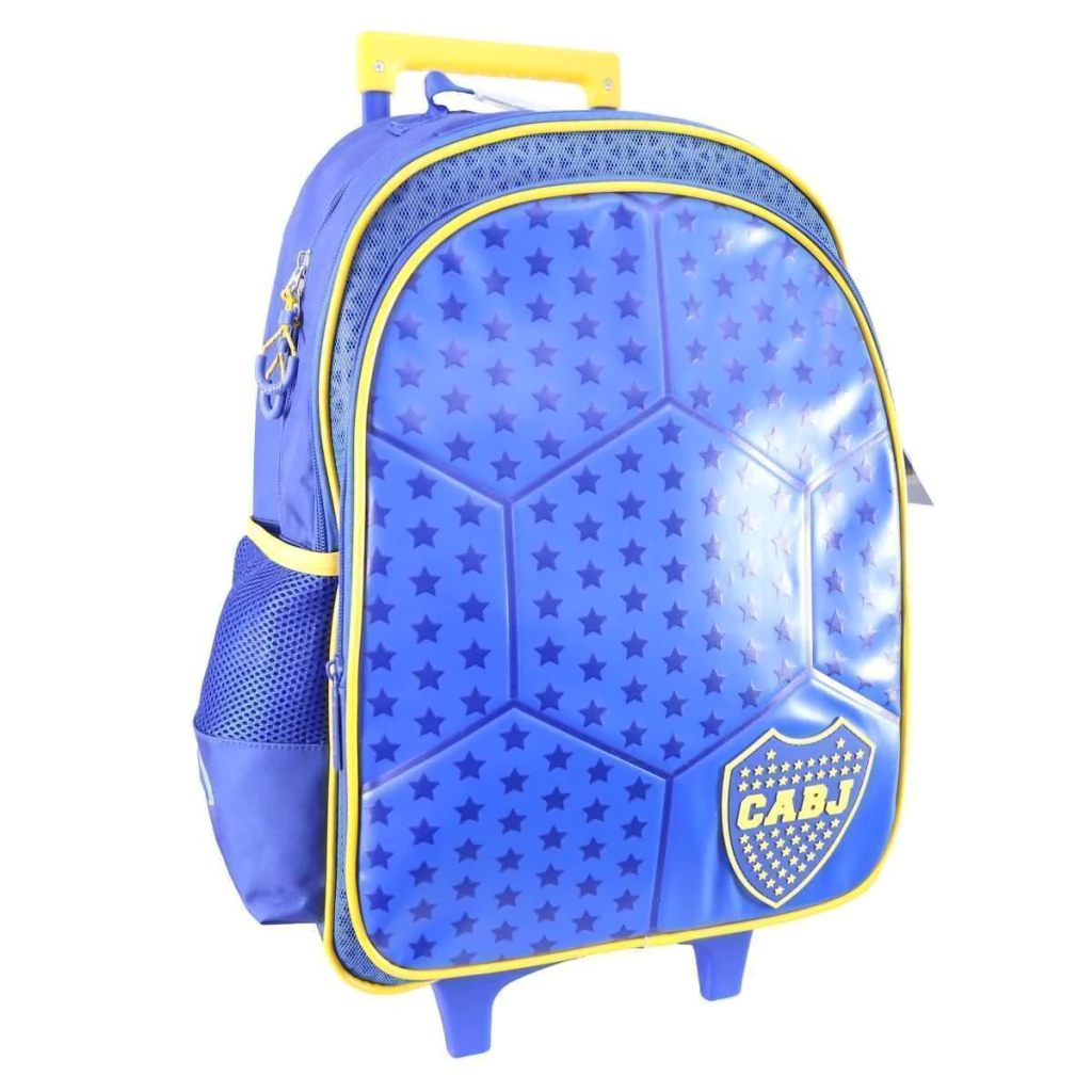 Mochila Boca Juniors c/carro 18". Tamaño Grande.