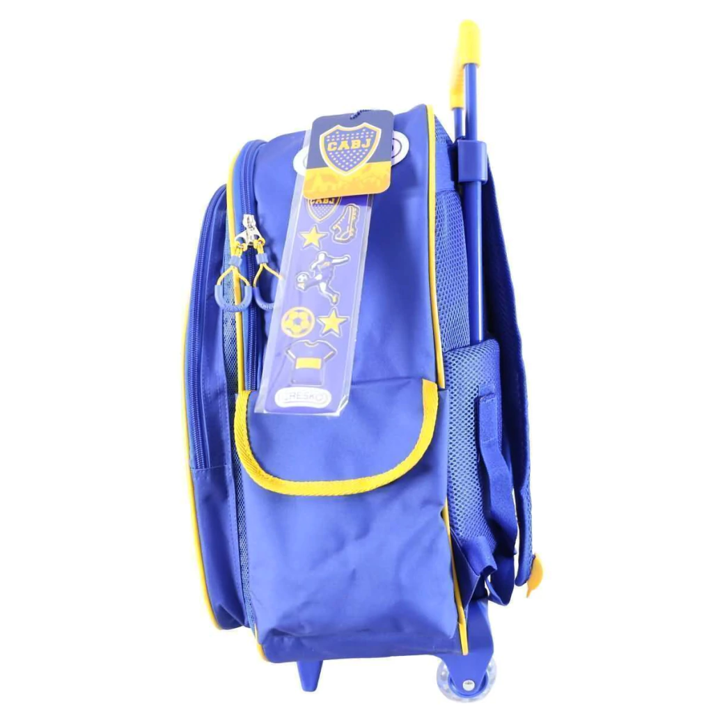 Mochila Boca Juniors c/carro 18". Tamaño Grande.