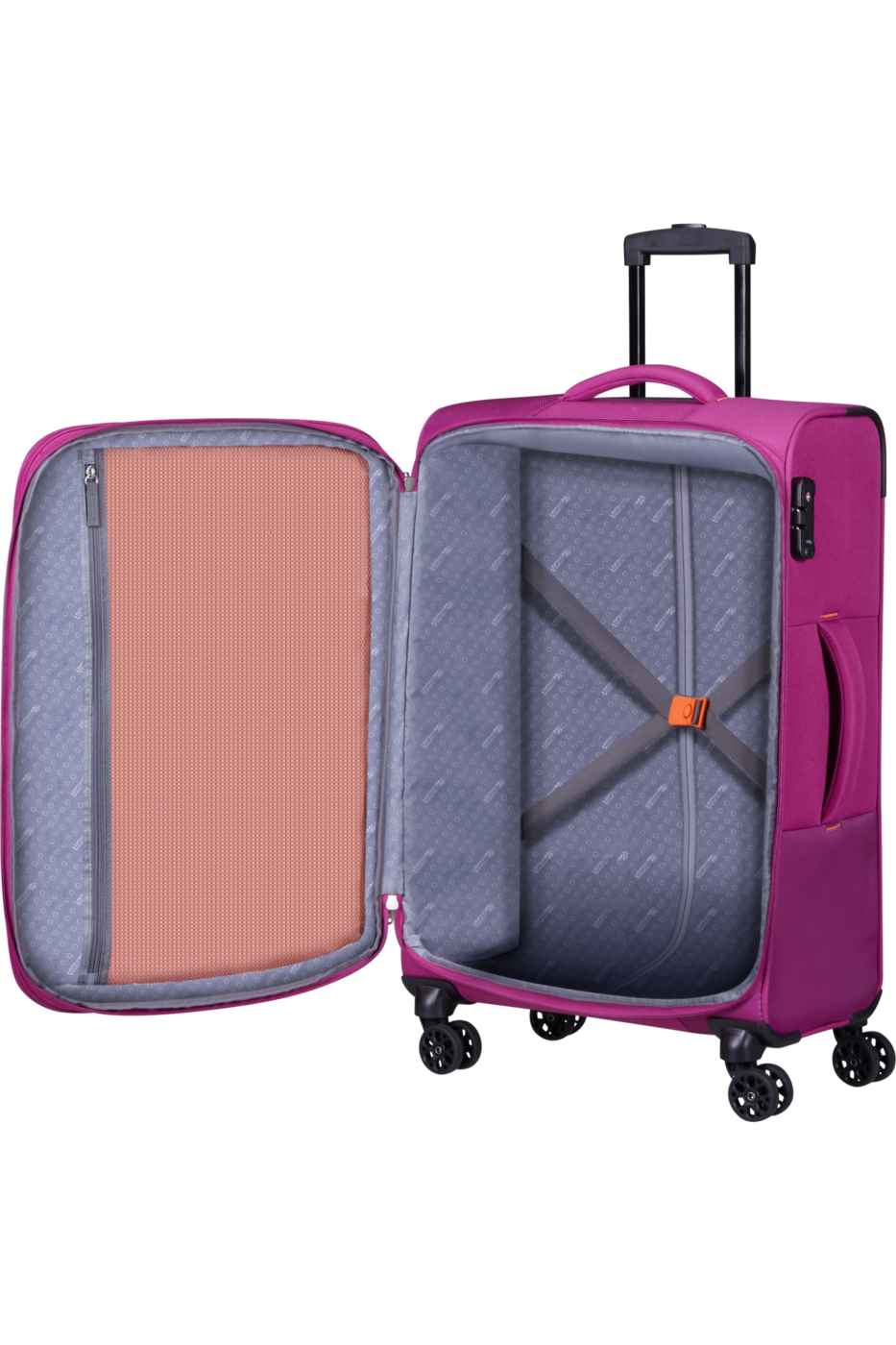 Valija American Tourister Sun Break 24" Mediana Tela Fucsia