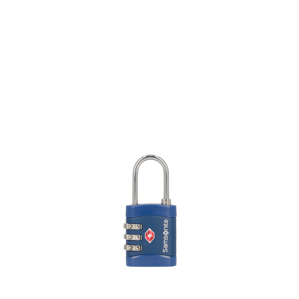 Candado Samsonite Azul C/Combinación 3 Dígitos Sistema TSA