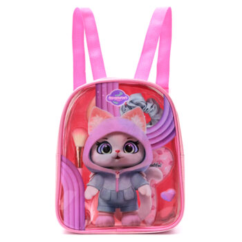 Mochila Skora Gatito Con Set De Belleza