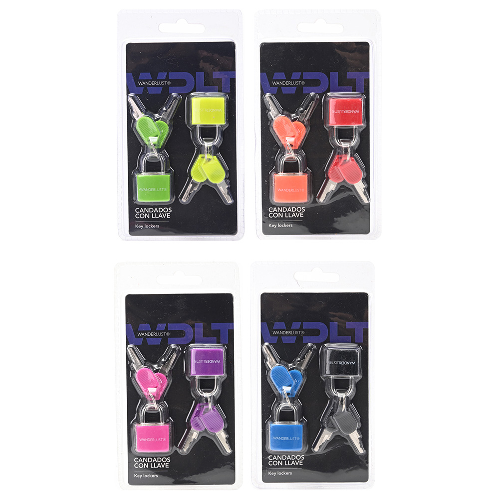 Set Wanderlust 2 Candados Colores Varios Con Llave
