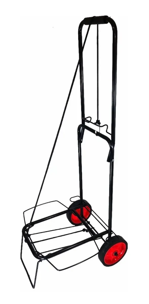 Carrito Metálico Porta Valijas Y Bolsos Con Ruedas Grandes