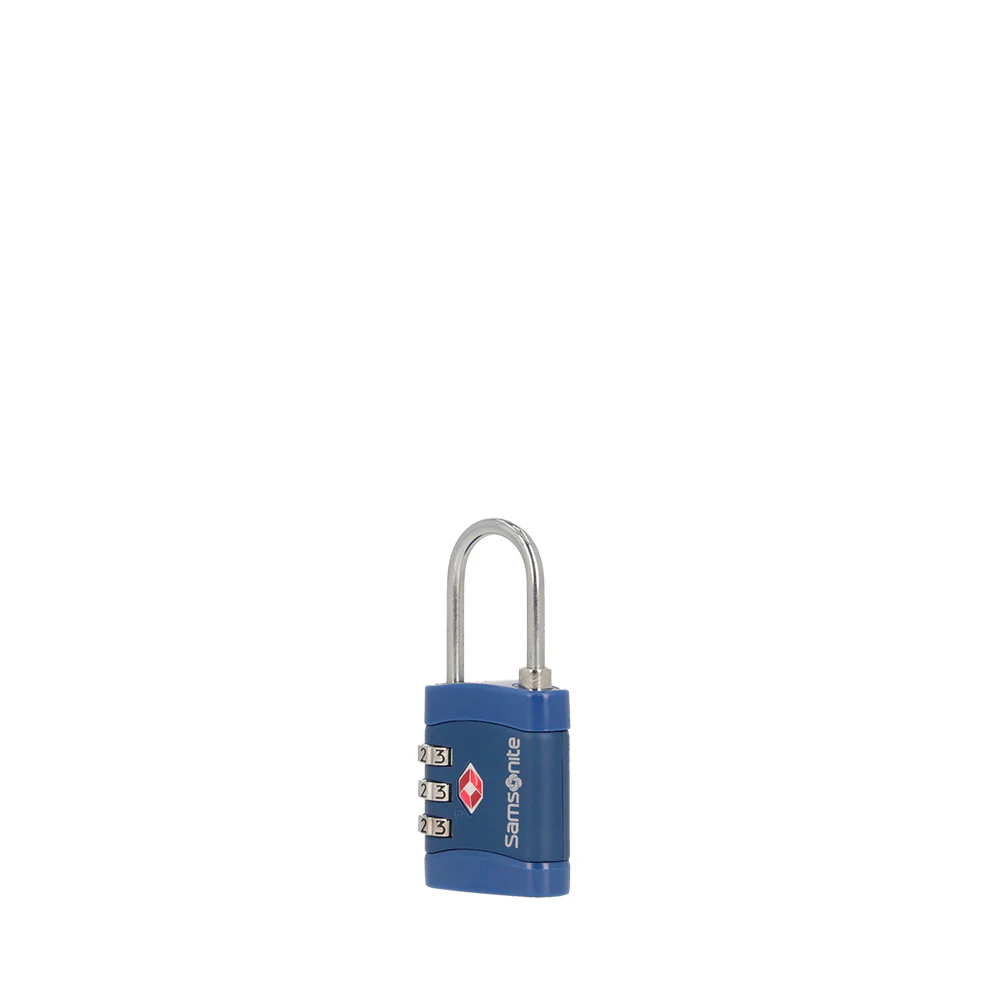 Candado Samsonite Azul C/Combinación 3 Dígitos Sistema TSA